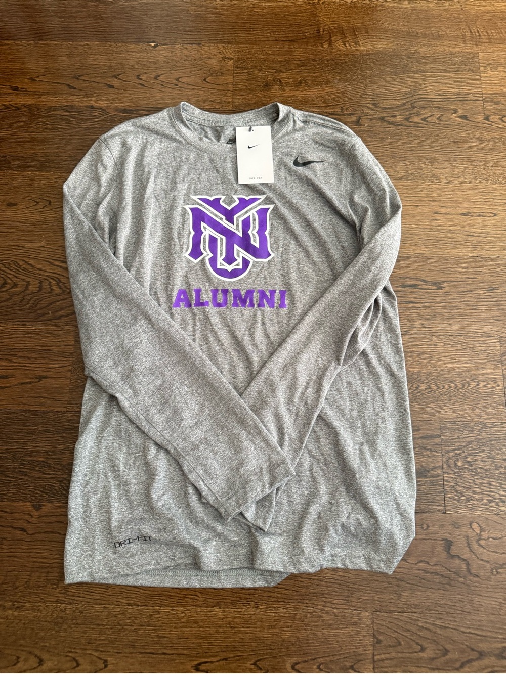 Nike Long-Sleeve Dri-FIT NYU Alumni Shirt New York University violets